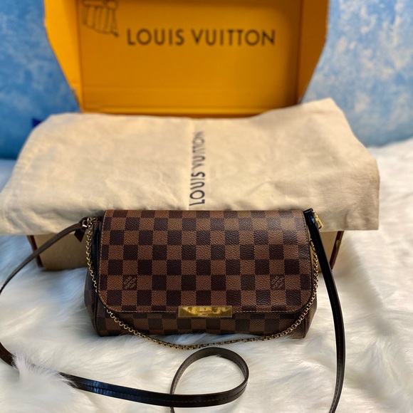 LOUIS VUITTON Favorite PM Damier Ebene Crossbody Clutch